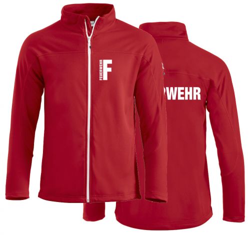 Unisex-Sweatjacke Beschriftung weiss FEUERWEHR klein auf Brust und gross auf Rücken