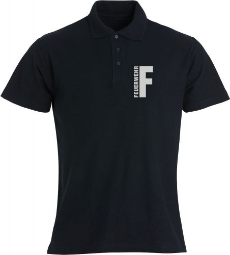 Polo-Shirt Basic Beschriftung refl. FEUERWEHR klein auf Brust