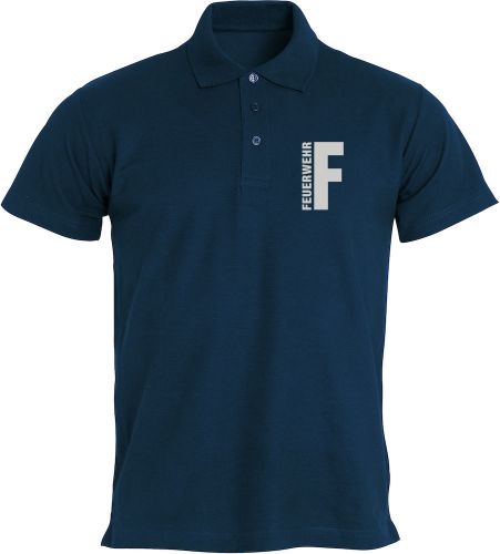 Polo-Shirt Basic Beschriftung refl. FEUERWEHR klein auf Brust