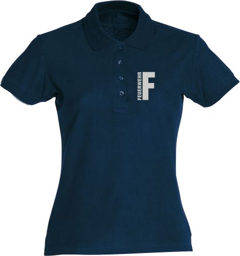 Polo-Shirt Basic Ladies Beschriftung refl. FEUERWEHR klein auf Brust