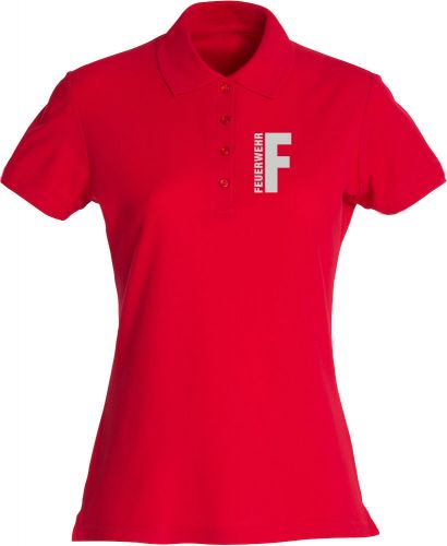 Polo-Shirt Basic Ladies Beschriftung refl. FEUERWEHR klein auf Brust