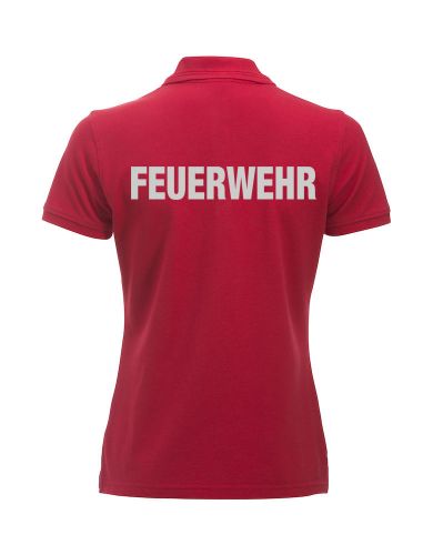 Polo-Shirt Manhattan Ladies Beschriftung refl. FEUERWEHR gross auf Rücken