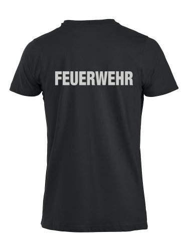 T-Shirt Premium T Beschriftung refl. FEUERWEHR gross auf Rücken