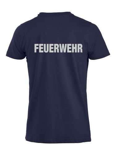 T-Shirt Premium-T Beschriftung refl. FEUERWEHR gross auf Rücken