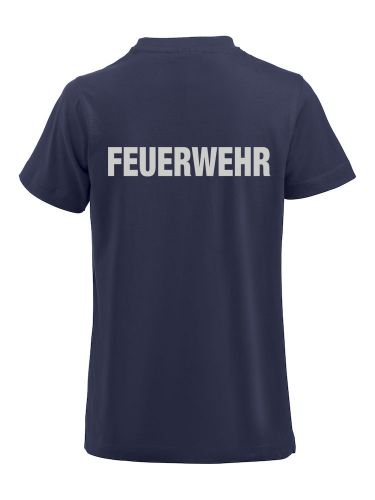 T-Shirt Premium T Ladies Beschriftung refl. FEUERWEHR gross auf Rücken