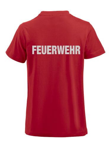 T-Shirt Premium T Ladies Beschriftung refl. FEUERWEHR gross auf Rücken