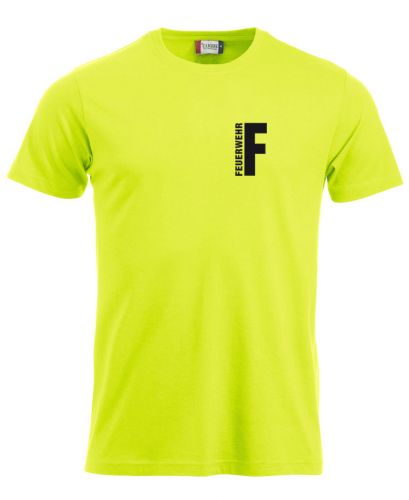 T-Shirt New-Classic T Beschriftung schwarz FEUERWEHR klein auf Brust