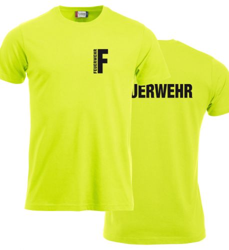 T-Shirt New-Classic T Beschriftung schwarz FEUERWEHR klein auf Brust und gross auf Rücken