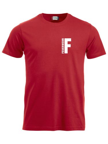 T-Shirt New-Classic T Beschriftung weiss FEUERWEHR klein auf Brust