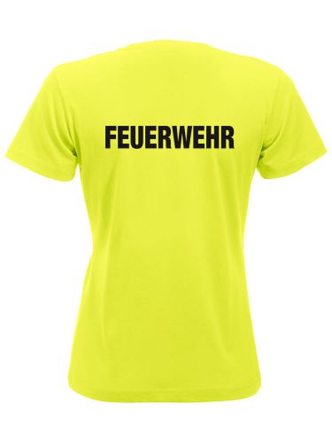 T-Shirt New-Classic T Ladies Beschriftung schwarz FEUERWEHR gross auf Rücken