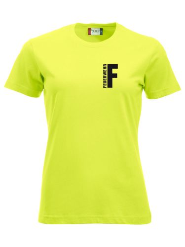 T-Shirt New-Classic T Ladies Beschriftung schwarz FEUERWEHR klein auf Brust