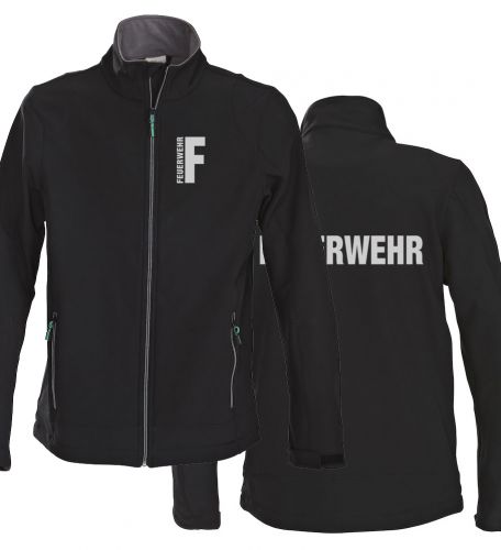 Softshell-Jacke Trial Beschriftung refl. FEUERWEHR klein auf Brust und gross auf Rücken