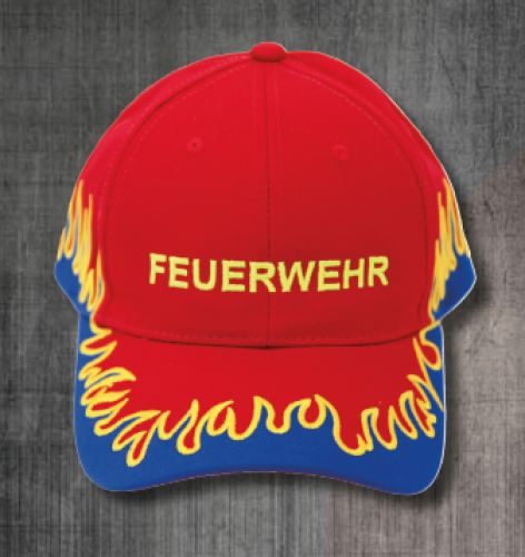 Baseball-Cap Flamme bestickt FEUERWEHR