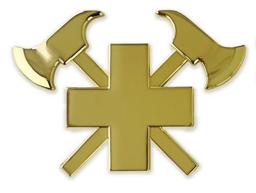 3D-Autokreuz aus Metall, Gold