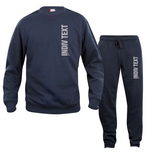 Sweat-Shirt und Hose Beschriftung refl. individuell