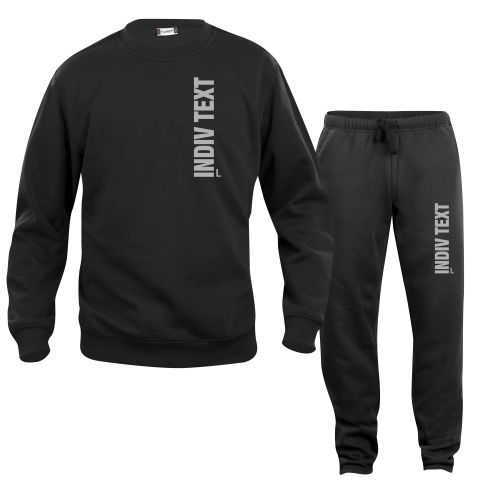 Sweat-Shirt und Hose Beschriftung refl. individuell