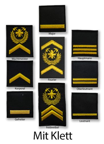 Gradabzeichen mit rückseitigem Klett