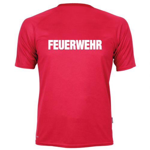 Funktions T-Shirt Cona Beschriftung weiss FEUERWEHR gross auf Rücken