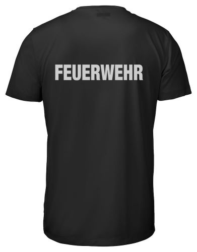 Funktions T-Shirt Beschriftung refl. FEUERWEHR gross auf Rücken