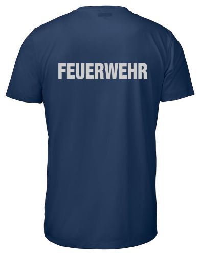 Funktions T-Shirt Beschriftung refl. FEUERWEHR gross auf Rücken