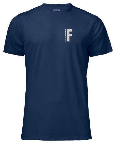 Funktions T-Shirt Beschriftung refl. FEUERWEHR klein auf Brust