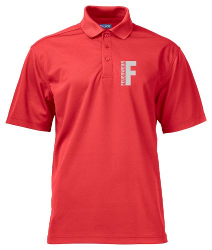 Funktions Polo Piqué Beschriftung refl. FEUERWEHR klein auf Brust