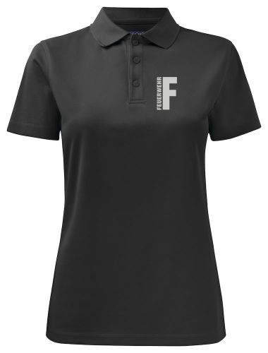 Funktions Polo Piqué Ladies Beschriftung refl. FEUERWEHR klein auf Brust