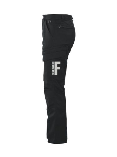 Arbeitshose moderner Schnitt Feuerwehr, 2 Beintaschen und refl. Beschriftung