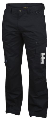 Arbeitshose moderner Schnitt Feuerwehr, 2 Beintaschen und refl. Beschriftung