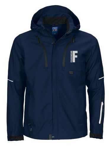 Softshell-Jacke Beschriftung refl. FEUERWEHR klein auf Brust