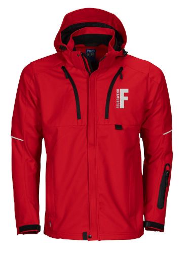 Softshell-Jacke Beschriftung refl. FEUERWEHR klein auf Brust
