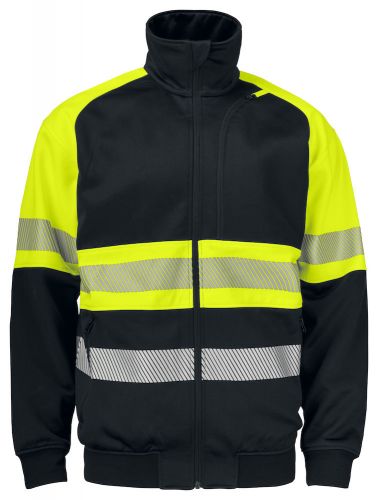 Sweatshirt Jacke EN ISO 20471 Klasse 1 Beschriftung refl. FEUERWEHR gross auf Rücken
