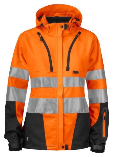 Softshell Damenjacke EN ISO20471 Klasse 3/2 Beschriftung refl. FEUERWEHR gross auf Rücken