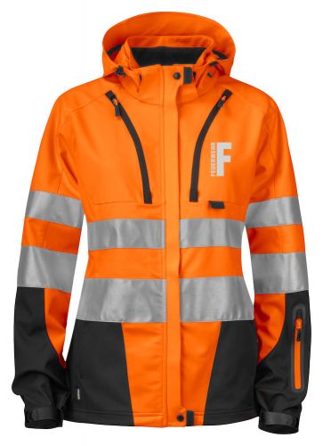 Softshell Damenjacke EN ISO20471 Klasse 3/2 Beschriftung refl. FEUERWEHR klein auf Brust