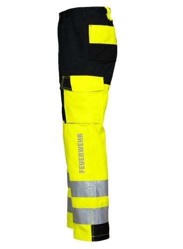 Feuerwehrhose EN ISO 20471 Klasse 2 refl. Beschriftung spezial