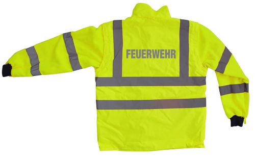 Warnschutz-Jacke 4 in 1 EN ISO 20471 Klasse 3 Beschriftung refl. FEUERWEHR gross auf Rücken