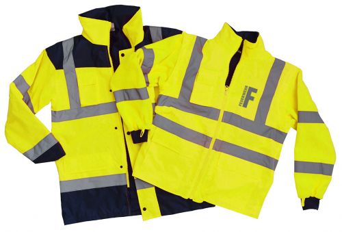 Warnschutz-Jacke 4 in 1 EN ISO 20471 Klasse 3 Beschriftung refl. FEUERWEHR klein auf Brust