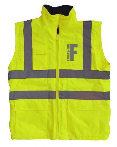Warnschutz-Jacke 4 in 1 EN ISO 20471 Klasse 3 Beschriftung refl. FEUERWEHR klein auf Brust und gross auf Rücken