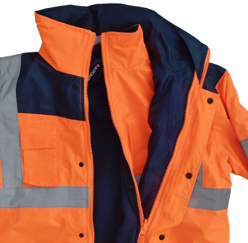 Warnschutz-Jacke 4 in 1 EN ISO 20471 Klasse 3