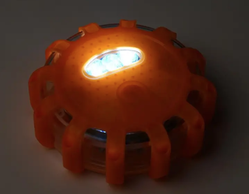Warnleuchte Orange mit Batterie