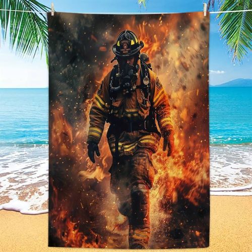 Badetuch - Feuerwehrmann