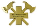3D-Autokreuz aus Metall, Gold - mit Gravur